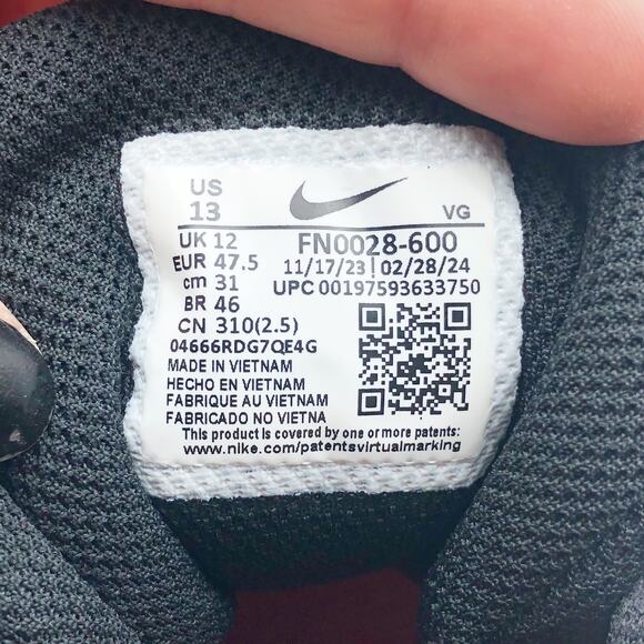 Nike Men's Alpha Menace 4 Shark Football Cleats Size 13 Red White NWOB - Picture 11 of 11